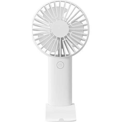 Ventilador portátil – Tres velocidades ajustables – Nivel de ruido inferior a 36 decibelios – Dimensiones9,5 x 3,4 x 18,5 cm – Material HIPS – Blanco (1/5)