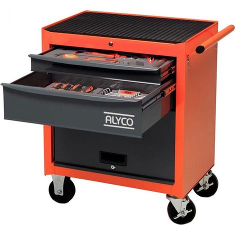 CHARIOT AVEC PORTAIL ALYCO ORANGE AVEC 70 OUTILS (1/5)