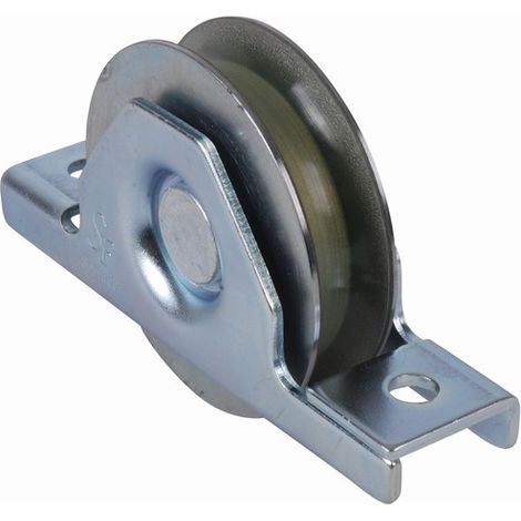 Roue à encastrer pour portail coulissant - Gorge Ronde de 16mm - Ø100mm - Jusqu'à 250KG - Acier zingué - DECO FER FORGE