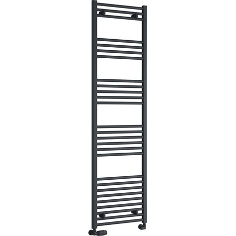 Reina Capo Straight Heated Towel Rail 1800mm H x 500mm W - Anthracite (1/3)