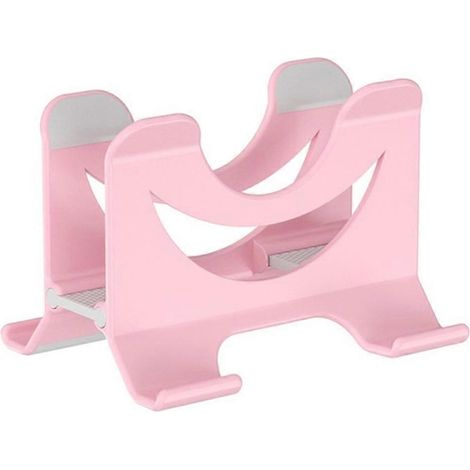 Vertikaler Laptopständer, Desktop-Halterung, Notebook-Dock, platzsparend, Pink