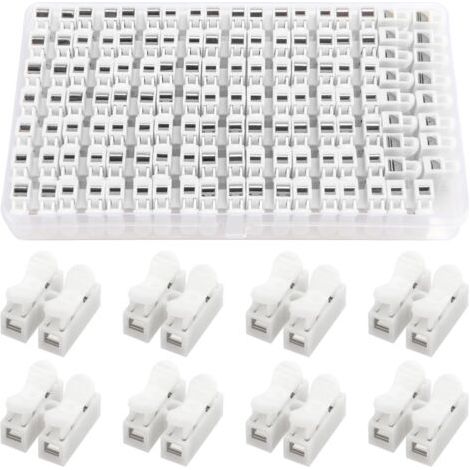 66 Pièces Connecteurs à fil de ressort, CH2 Connecteur Ressort, 2P Connecteurs à Ressort, Type Presse le Connecteur de Câble Rapide, pour LED Bande (1/5)