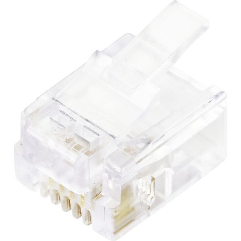 TRU COMPONENTS TC-10336036 Modularstecker Stecker, gerade Polzahl Sensoren 6P4C RJ45 1 St. (1/2)