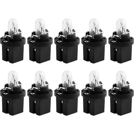 Lot de 10 ampoules de tableau de bord DC 12 V 2 W 30 MA pour éclairage de tableau de bord de voiture - Ampoules génériques avec connexion directe - Installation facile (1/5)
