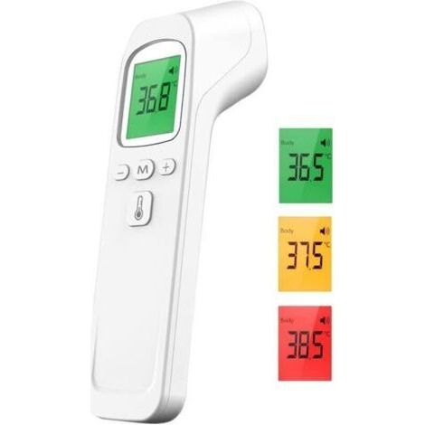Thermomètre frontal pour bébés, enfants et adultes, thermomètre numérique sans contact avec écran LCD infrarouge, thermomètre de température corporelle avec lectures instantanées et précises (B (1/4)