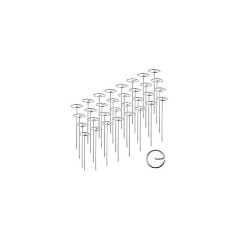 120 piquets d'ancrage de jardin, piquets en acier galvanisé à tête ronde de 6 pouces, pour fixer le tissu de contrôle des mauvaises herbes, le paillis et les bordures de jardin. (1/4)