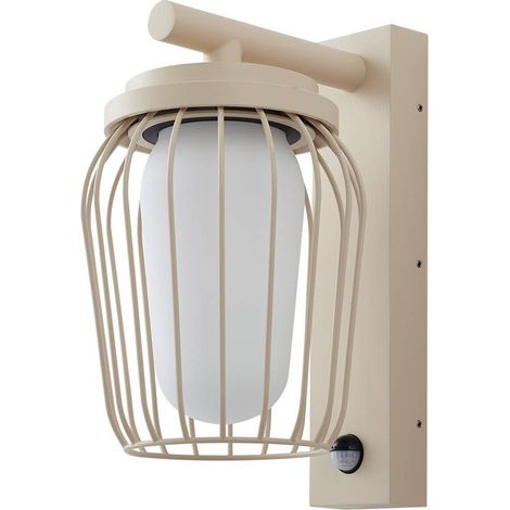 Lucande Lámpara de pared exterior 'Chandan' en Blanco Aluminio