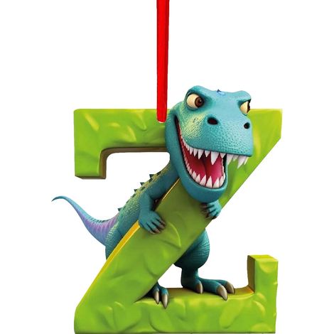 Pendentif Dinosaure - Décoration De Noël En Acrylique - 26 Lettres Anglaises - Pour Arbre De Noël Et Intérieur - 1 Pièce