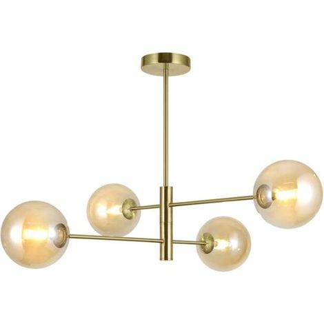 Lámpara 4 luces modelo Galaxia acabado laton, 53cm(alto) 75cm(ancho) 71cm(largo) (1/3)