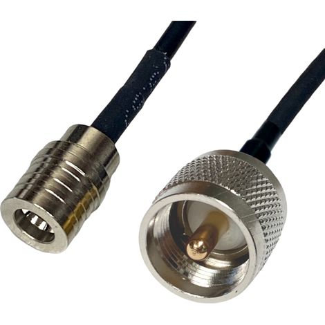 Anschlusskabel mit QMA-Stecker / UHF-Stecker RG174, 20 cm