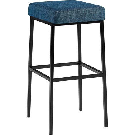 Barhocker Montreal Stoffbezug blau schwarz (1/5)