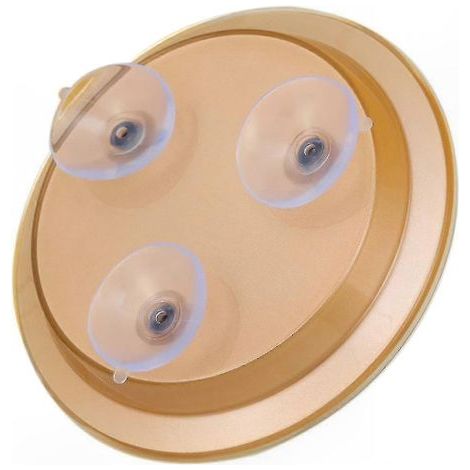 Miroir de douche à ventouse grossissant x20. adhésif. doré (1/5)