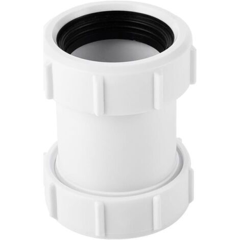 Connecteur de tuyau droit en PVC 40 mm Raccord à compression pour tuyau d'évacuation de baignoire 1,27 cm (1/4)