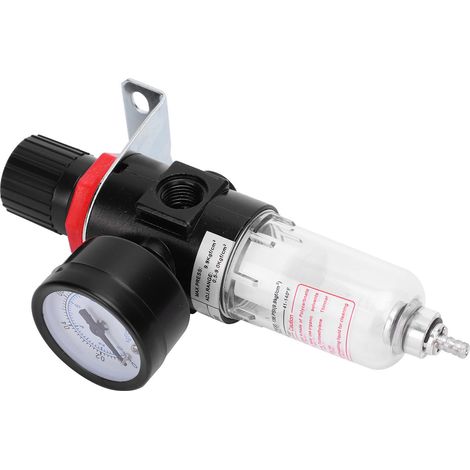 Manomètre de Pression 0‑10 bar pour Filtre à Air avec Raccord BSP1/4 et Support (1/5)