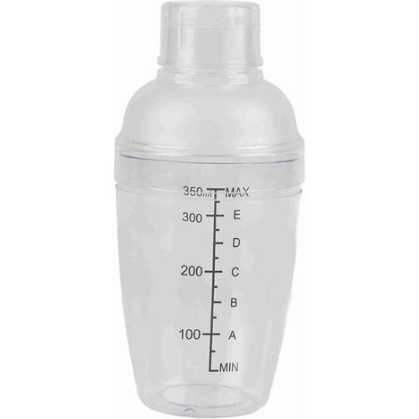 UlisemMélangeur à cocktail en résine PC transparente anti-fuite avec outil de barre d'échelle (300 ml) (1/4)