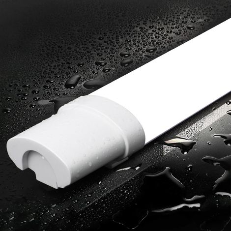 GBLY Feuchtraumleuchte LED Werkstattlampe 120CM - 36W Deckenlampe IP65 Wasserfest Leuchtstoffröhre Kellerlampe Kaltweiß 5000K für Garage Werkstatt Feuchtraum Küche Warenhaus Büro Bad Werkstatt