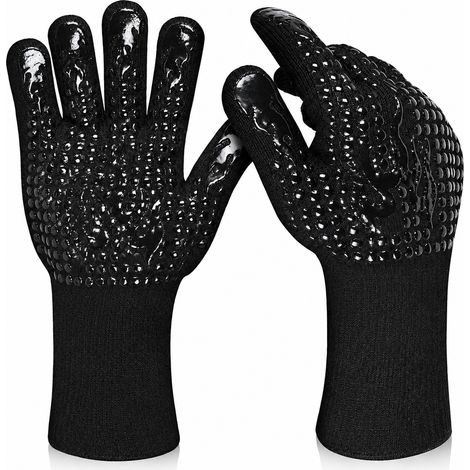 Gant anti-chaleur 800 °C motif flamme noire taille unique 33 cm à l'unité 33 réf 1295 33 × 12 × 3 cm 130 g – Livraison gratuite