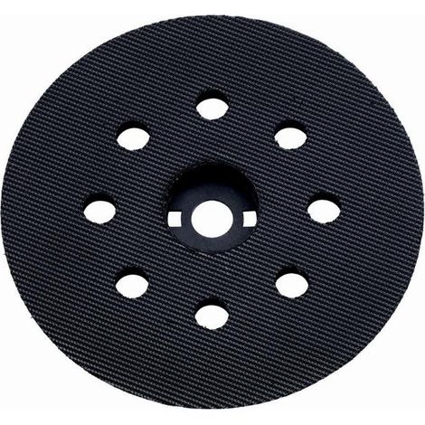 Plateau de ponçage perforé 122 mm 63122400 – Fixation auto-agrippante – Dureté moyenne – Pour ponceuse Metabo SXE 125