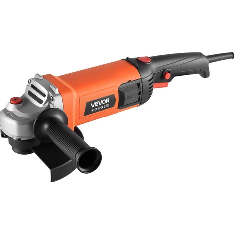Amoladora angular VEVOR, 114,3 mm, 4,5 A, 12000 RPM, con cable, protector antipolvo ajustable, para lijar y cortar, 7 pulgadas. (1/2)