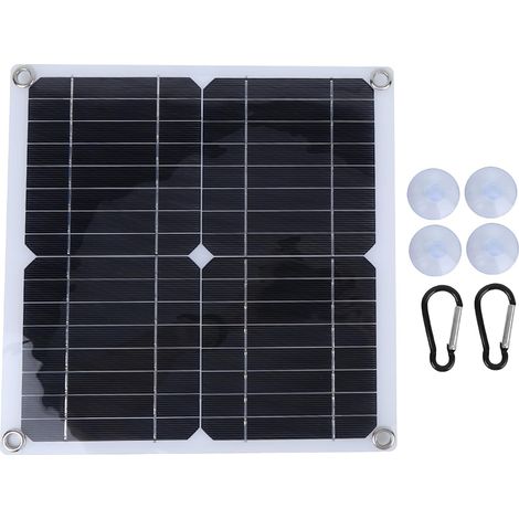 Panneau Solaire USB, Panneau d'énergie Solaire en Silicium monocristallin étanche 15 W pour Le Camping de Voyage en Plein air (1/5)