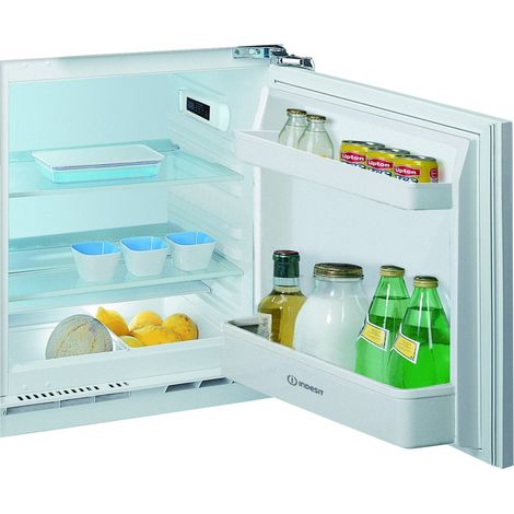 Indesit INBUL021. Capacità netta frigorifero: 144 L, Classe climatica: SN-T, Emissione acustica: 39 dB. Numero di ripiani frigorifero: 2, Numero di cassetti per verdura: 1, Cerniera porta: Destra. ... (1/5)