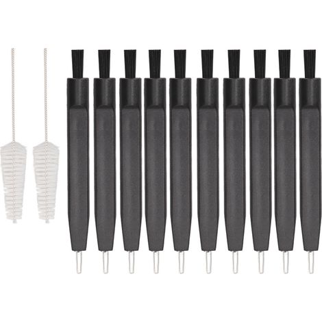 Brosse de nettoyage pour amplificateur auditif avec boucle anti-cire, ensemble d'outils de nettoyage pour tube d'évent d'amplificateur auditif (1/5)