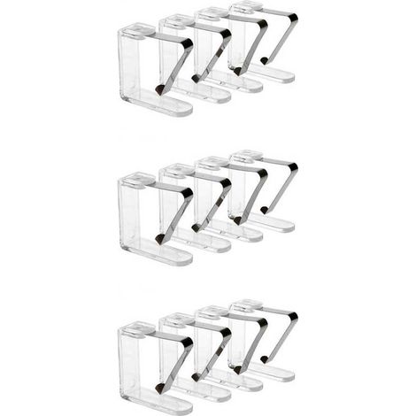 OFFERTA SET 12 FERMATOVAGLIA TRASPARENTI 4.5X4.5CM