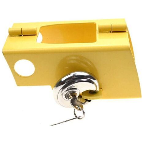 Verrouillage d'Attelage pour Caravane et Remorque en Acier Renforcé avec Système de Cadenas Sécurisé (1/4)