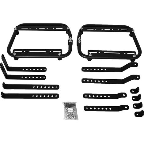 Soporte lateral para maletas de motocicleta, acero resistente, 61 cm de largo x 25 cm de ancho x 20 cm de alto, compatible con la mayoría de motocicletas de turismo, capacidad de hasta 27 kg, diseño d (1/5)