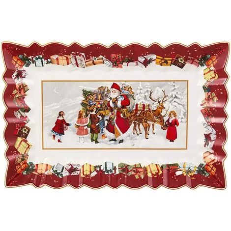 Vassoio rettangolare Fantasy di Babbo Natale con bambini di Villeroy & Boch Toy (1/4)