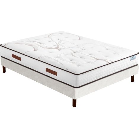 Matelas Repere + sommier SR15 - 140x190 - Ressorts - Hauteur 26 cm - Soutien ferme (1/5)