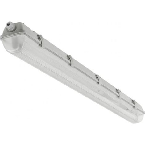 Réglette LED étanche T8 120cm - 1 unité - Boîtier vide IP65 - Fixation murale ou plafond - Garage et atelier - Blanc