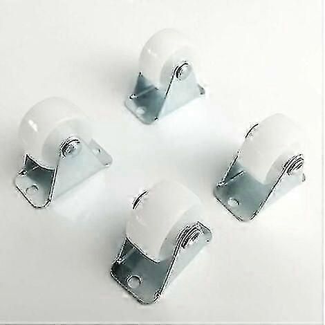Lot de 4 roulettes pivotantes silencieuses en PVC, roulettes industrielles à roue plate pivotante de 50 mm (1/4)