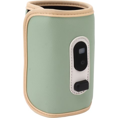 Chauffe-biberon USB avec affichage numérique, 5 vitesses, portable, pour lait maternel et eau, vert (1/5)