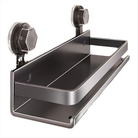 Badezimmerregal mit Saugnapf – Wandmontiertes Duschregal, Aufbewahrungsmöglichkeit für Zuhause, platzsparendes Design, 50 cm (1/5)