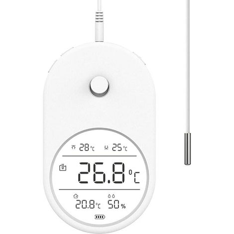 Termómetro electrónico 3 en 1 para acuario, higrómetro LCD, medidor digital de temperatura del agua con sonda para acuario. (1/4)