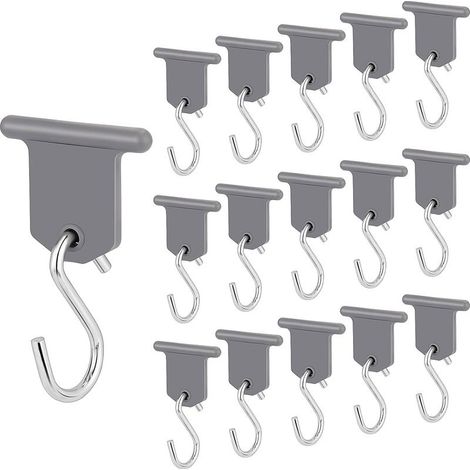 Lot de 16 paires de crochets pour auvent de camping-car, accessoires pour auvent de camping-car, crochet en forme de S, facile à installer pour camping-car, caravane, fournitures d'intérieur et (1/5)