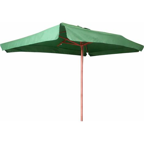 OMBRELLONE TONDO IN LEGNO Ø 250 cm - palo mm 38 - 6 stecche - verde - LIF