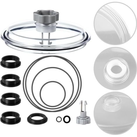 Kit Joint Torique Couvercle Piège pour feuilles 12" Étanche ABS Ajustement pour précis 12 pouces, débit 2100 GPH, empêche débris pour feuilles, matériau pour robuste ABS (1/5)