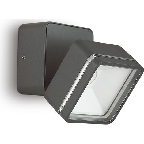 Applique Moderna Square Omega Metallo Antracite Led 7W 4000K Luce Naturale (1/3)
