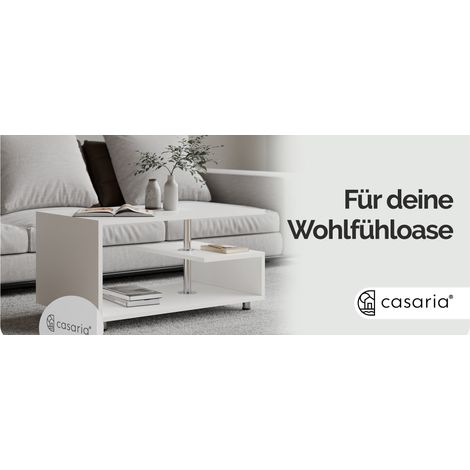 White coffee table 95x55x50 cm scratch resistant (1/5)