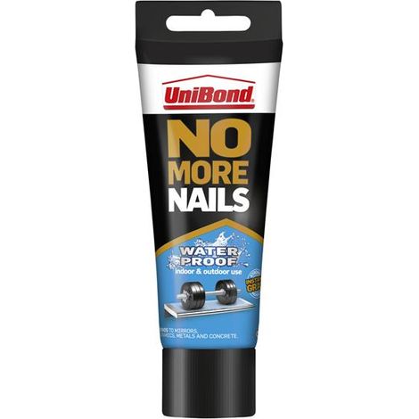 UniBond No More Nails Waterproof Grab Adhesive Tube – 340g, Heavy-Duty, Strong Bonding for Indoor and Outdoor Use