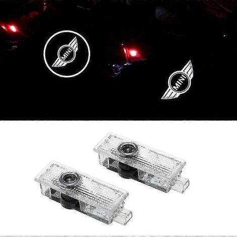 Convient pour 2 pièces Convient pour mini mini cooper projecteur de lumière de bienvenue lumière LED modifiée décorative (1/5)