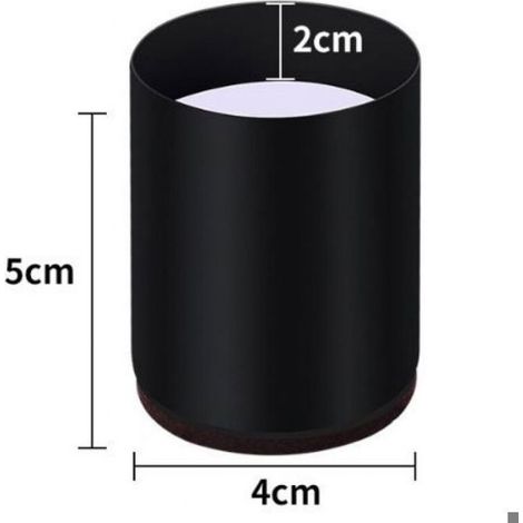Rehausseurs Pieds de Lit 5cm - Acier, 10000 lbs, Lot de 4, Ø45cm (1/5)