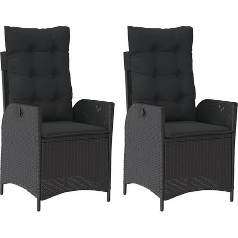 Maison Exclusive - Gartensessel mit Kissen 2 Stk. Verstellbar Sch