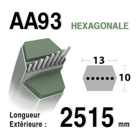 Correa de doble cara hexagonal AA93 UNIVERSAL FGP016401