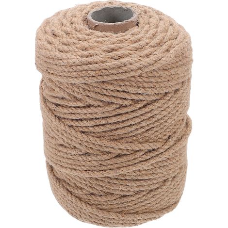 Corde de Jute Naturelle Torsadée pour Jardinage Décoration Rustique Bricolage Macramé et Emballage Cadeau (1/5)