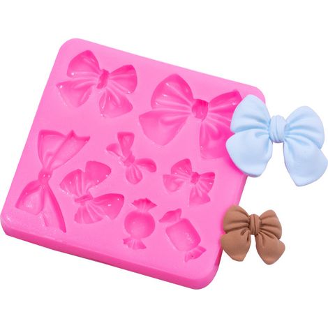 1PC Moule en Silicone pour Chocolat en Forme de Nœud Papillon, Idéal pour la Décoration de Gâteaux, Cupcakes et Pâtisseries (1/5)
