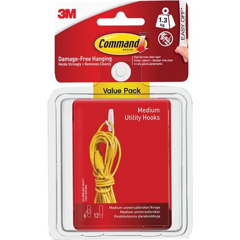 Command™ Medium Utility Hooks Value Pack (Pack 6) COM170016 (1/5)