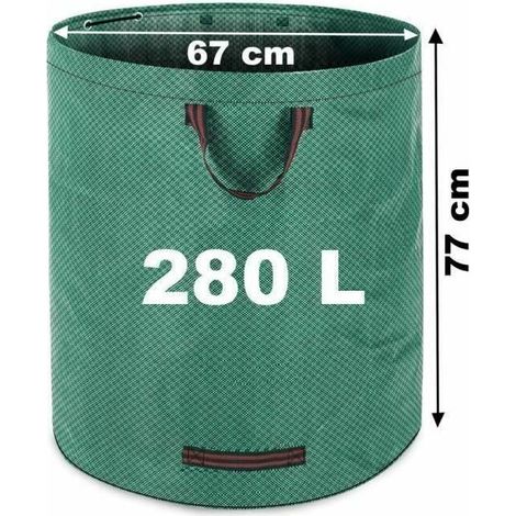 royaluxe - Sac Poubelle De Jardin Pliable Et Réutilisable 280L 2Uds Extérieur (1/3)